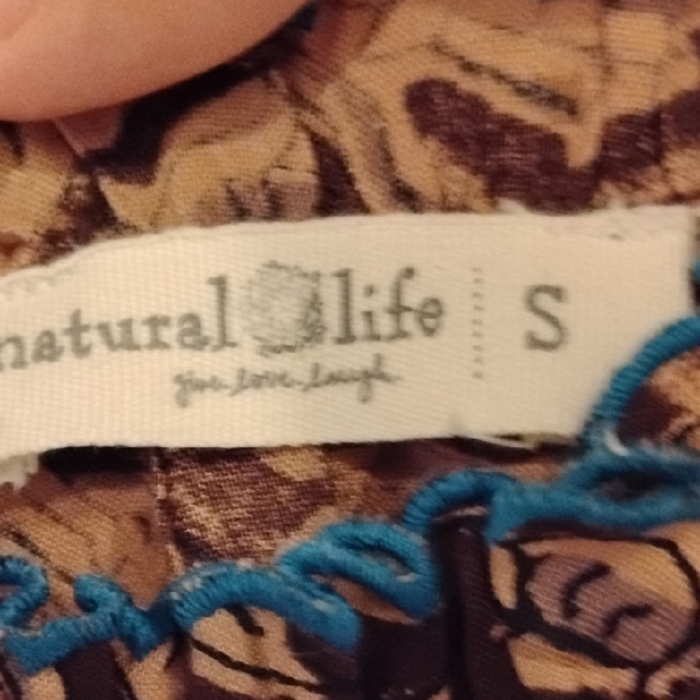 Natural Life Brown Jumpsuit with Blue Embroidery Size S. Adorable! 🥰 - Picture 8 of 12